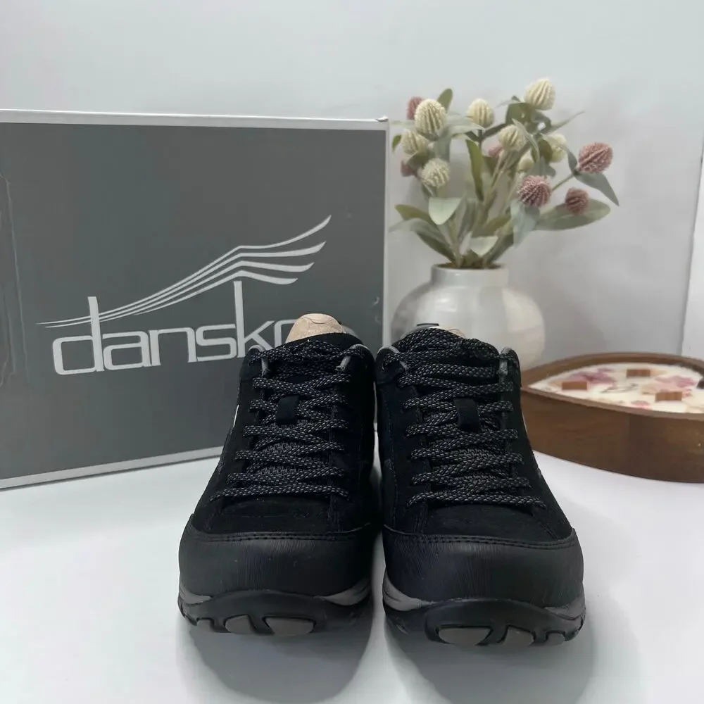 Dansko Paisley Suede Waterproof Sneaker Black 4359470294 Women 39/8.5 NWB